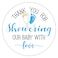 Blue Baby Shower Stickers Thank You for Showering Our Baby with Love Stickers Baby Shower Favors for Boys Thank You Stickers Baby Shower 2 Inch Pack of 50