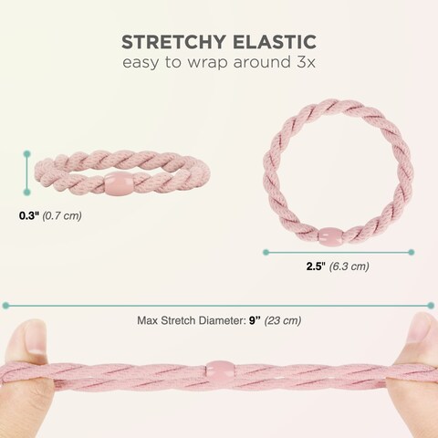 COZEASY 12 pcs Braided Elastic Hair Ties NoMetal Gentle Secure Hold Ponytail Holders No Damage or Snagging Hair Bands Perfect for Girls and Women with Thick or Curly Hair Multicolor 10