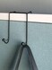 TetraTeknica CWH012P 2 Inch Space Addition Wire Double Hook for Partition Wall Cubicle Panel up to 2 Inch Color Black 2 per Pack