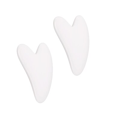 Evild Gua Sha Massage Tool Gua Sha Facial Tool Natural Resin Scraping Gua Sha Massage Facial Tools Facial Massager Scrapping Board for Face Neck and BodyPack of 2 White