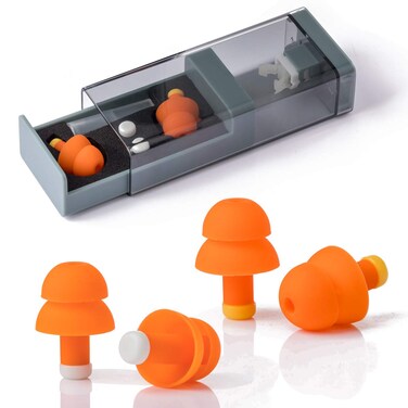 Dual Frequency Denoise Earplugs with HighLow Frequency Filters and Storage Case NRR 30dB High Fidelity Ear Plugs for Concerts Snoring Air Travelling Yard Work 3 Pairs