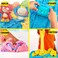 Horizon Group USA Ryans World SlimySand includes 6 SlimySand Varieties with Molds Crack Open 3 Mystery Eggs for Some Stretchable Sand Fun Multicolored