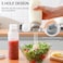5Hole Sauce Squeeze Bottle 350ml Measurable Condiment Squeeze Bottle with Leak Proof Cap Plastic Clear Sauce Squeeze Bottle Refillable Condiment Containers for Ketchup Jam Mayonnaise BBQ Sauce