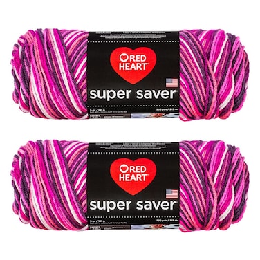 Red Heart Yarn Red Heart Super Saver Pooling 2Pack Berry