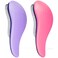 Crave Naturals Glide Thru Detangling Brush for Adults and Kids Hair  Detangler Brush for Natural Curly Straight Wet or Dry Hair  Purple and Pink 2 count