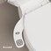 Brondell FSP250 FreshSpa Thinline Precision Essential Bidet Attachment for Toilet Seats with Adjustable Water Pressure Side Arm Control Thin Profile White Dual Nozzles