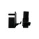 HULKFIT Elite Series 3 x 3 Power Cage J Hooks Barbell Storage Attachment Pair  Black