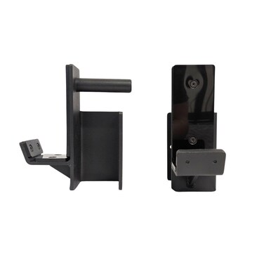 HULKFIT Elite Series 3 x 3 Power Cage J Hooks Barbell Storage Attachment Pair  Black