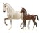 Breyer Traditional Series Favory Airiella Gift Set  2 Horse Set  Horse Toy Model  19 Scale  Model 1827 White