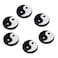 SHANGUP 6 Pieces Yin and Yang Tennis Racquet Dampener Vibration Dampener Suit for Tennis Players Black White