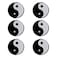 SHANGUP 6 Pieces Yin and Yang Tennis Racquet Dampener Vibration Dampener Suit for Tennis Players Black White