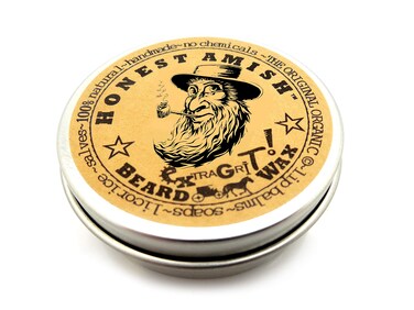 Honest Amish Extra Grit Beard Wax  Natural and Organic  Hair Paste and Hair Control Wax  2 ounce