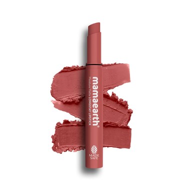 Mamaearth Moisture Matte Lipstick 01  Carnation Nude  Infused with Vitamin E  12Hour Long Stay  8Hour Moisture Lock  CrueltyFree  SmudgeProof  007 Oz2g