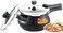 Prestige Deluxe Duo Plus Induction Base Hard Anodised Pressure Cooker Handi Glass Lid 33 Litre Black