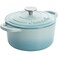 CrockPot Artisan Round Enameled Cast Iron Dutch Oven 5Quart Aqua