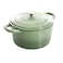 CrockPot Artisan Round Enameled Cast Iron Dutch Oven 7Quart Pistachio Green