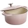 CrockPot Artisan Round Enameled Cast Iron Dutch Oven 5Quart Blush Pink