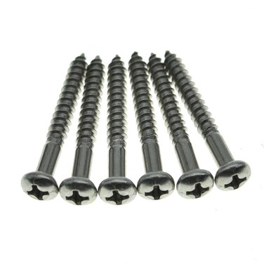 Dopro 6Pack Stainless Steel Phillips Head VintageStyle Guitar Tremolo Bridge Mounting Screws Fits Vintage FD StratStratocaster