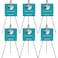 JIUYE 63 Tall Display Easel Stand for Wedding Sign Poster Foldable and Adjustable Floor Metal Easels for Display Painting Artswith Portable BagHolds 5 LBS Black6Pack