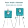 JIUYE 63 Tall Display Easel Stand for Wedding Sign Poster Foldable and Adjustable Floor Metal Easels for Display Painting Artswith Portable BagHolds 5 LBS Black6Pack