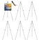 JIUYE 63 Tall Display Easel Stand for Wedding Sign Poster Foldable and Adjustable Floor Metal Easels for Display Painting Artswith Portable BagHolds 5 LBS Black6Pack