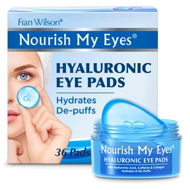 Fran Wilson Nourish My Eyes Eye Pads  Soothe Tired Eyes Reduce Puffiness  Dark Circles hydrates the skin around the eyes  36 Count  Cooling  Refreshing Instantly Hyaluronic