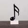 qwqqaq Modern Musical Note Figurines for Home DecorNote Arts Statues Music Instrument Sculptures Hand Painted Crafts Gifts for Musician Bar Coffee Blackb 16x6x5cm6x2x2inch