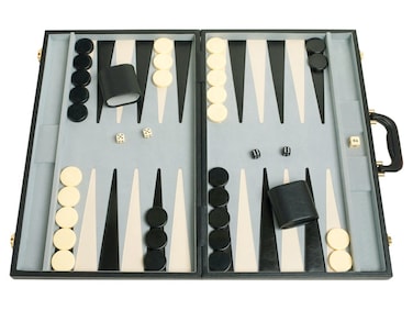 Classic 21 Large Tournament Backgammon Set  Black Board