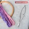 Shynai 2 Pieces 47 Inch Embroidery Scissors Eyebrow Scissors Spring Action Curved Tip Scissors Stainless Steel Cutting Eyebrow Trimming Craft Scissor