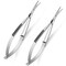 Shynai 2 Pieces 47 Inch Embroidery Scissors Eyebrow Scissors Spring Action Curved Tip Scissors Stainless Steel Cutting Eyebrow Trimming Craft Scissor