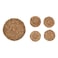 Creative CoOp HandWoven Water Hyacinth Trivet and 4 Round Set of 5 Coasters 10 L x 10 W x 1 H Natural