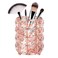 XBANG Flower Pattern Makeup Brush Holder Organizer Crystal Cosmetic Cup Eyeliners Eyebrow Pencil Storage Box Container Vanity Decor Accessories Rose Gold