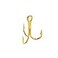 Gold Treble Hooks 20 50 Pieces