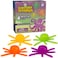 Octopus Wall Crawling Sticky Toys for Kids 4 Pack Soft and Flexible Squishy Walkers Bright and Colorful Climbers Washable and Reusable Stickiness Birthday Party Favors and Easter Basket Stuffers