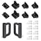 Retractable Baby Gate Replacement Hardware Retractable Dog Gate Full Set Wall Mounting Accessories Brackets Latches Anchors Screws Extra Wide Baby Gate Replacement Parts Retractable Pet Gate Hardware