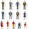 Gdaya 100PCs Tiny People Figures 150 Scale Model Train People Hand Painted Model Trains Architectural O Scale Sitting and Standing Miniatures Figures for Miniature Scenes 100PCS