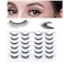 SONAFEEL Natural Fasle Lashes Wispy Lashes Natural Look 12Pairs 15mm Manga Eyelashes Reusable Spiky Lashes Pack 3d Mink Lashes