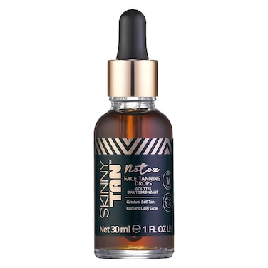 Skinny Tan Notox Face Tanning Drops  Hydrating Serum for Face with Vegan Collagen Guarana Aloe Vera  Reduces Appearance of Imperfections  1 oz