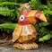 Yiosax Solar Tiki StatueWoodWoodpecker BirdGarden Hawaiian  Solar Outdoor Light Garden Sculptures  Statues Totem Pole Bar Outdoor Patio Pool Yard Summer Decorations