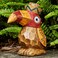 Yiosax Solar Tiki StatueWoodWoodpecker BirdGarden Hawaiian  Solar Outdoor Light Garden Sculptures  Statues Totem Pole Bar Outdoor Patio Pool Yard Summer Decorations