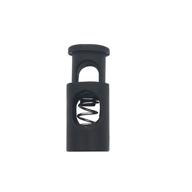 ZQMALL Pack 20 Single Hole Cord Locks End Plastic Spring Stop Toggle Stopper for Drawstrings Paracord20mmx11mmQ102