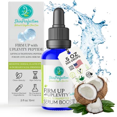 Skin Perfection Uplevity AntiAging Tightening Peptide Serum Booster Firming Peptide Increase Elasticity Add to Any Moisturizer for Added Effectiveness Against Sagging Acetyl Tetrapeptide2