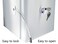 2 Pack Refrigerator Door Locks with 4 Keys White