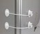 2 Pack Refrigerator Door Locks with 4 Keys White