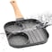 JUSTUP Nonstick Egg Frying Pan 3in1 Nonstick Pan Divided Grill Frying Pan Heat Resistant Handle 3 Section Skillet Mini Pancake Pan Cooking Pan for Breakfast Egg Bacon and Burgers 73 in