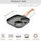 JUSTUP Nonstick Egg Frying Pan 3in1 Nonstick Pan Divided Grill Frying Pan Heat Resistant Handle 3 Section Skillet Mini Pancake Pan Cooking Pan for Breakfast Egg Bacon and Burgers 73 in