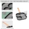 JUSTUP Nonstick Egg Frying Pan 3in1 Nonstick Pan Divided Grill Frying Pan Heat Resistant Handle 3 Section Skillet Mini Pancake Pan Cooking Pan for Breakfast Egg Bacon and Burgers 73 in