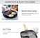 JUSTUP Nonstick Egg Frying Pan 3in1 Nonstick Pan Divided Grill Frying Pan Heat Resistant Handle 3 Section Skillet Mini Pancake Pan Cooking Pan for Breakfast Egg Bacon and Burgers 73 in