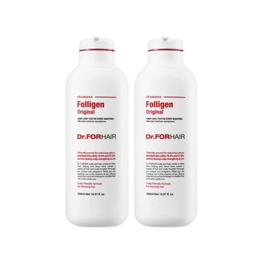 DrFORHAIR Set of 2 Folligen Original Shampoo 500 ml