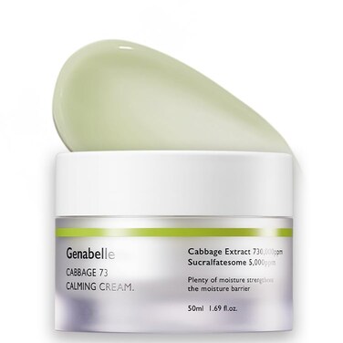 Genabelle Cabbage 73 Calming Cream  Lightweight WateryType Moisturizer with CICA Sucralfate Hyaluronic Acid Helps Instantly Calm  Hydrate the Skin 169 fl oz